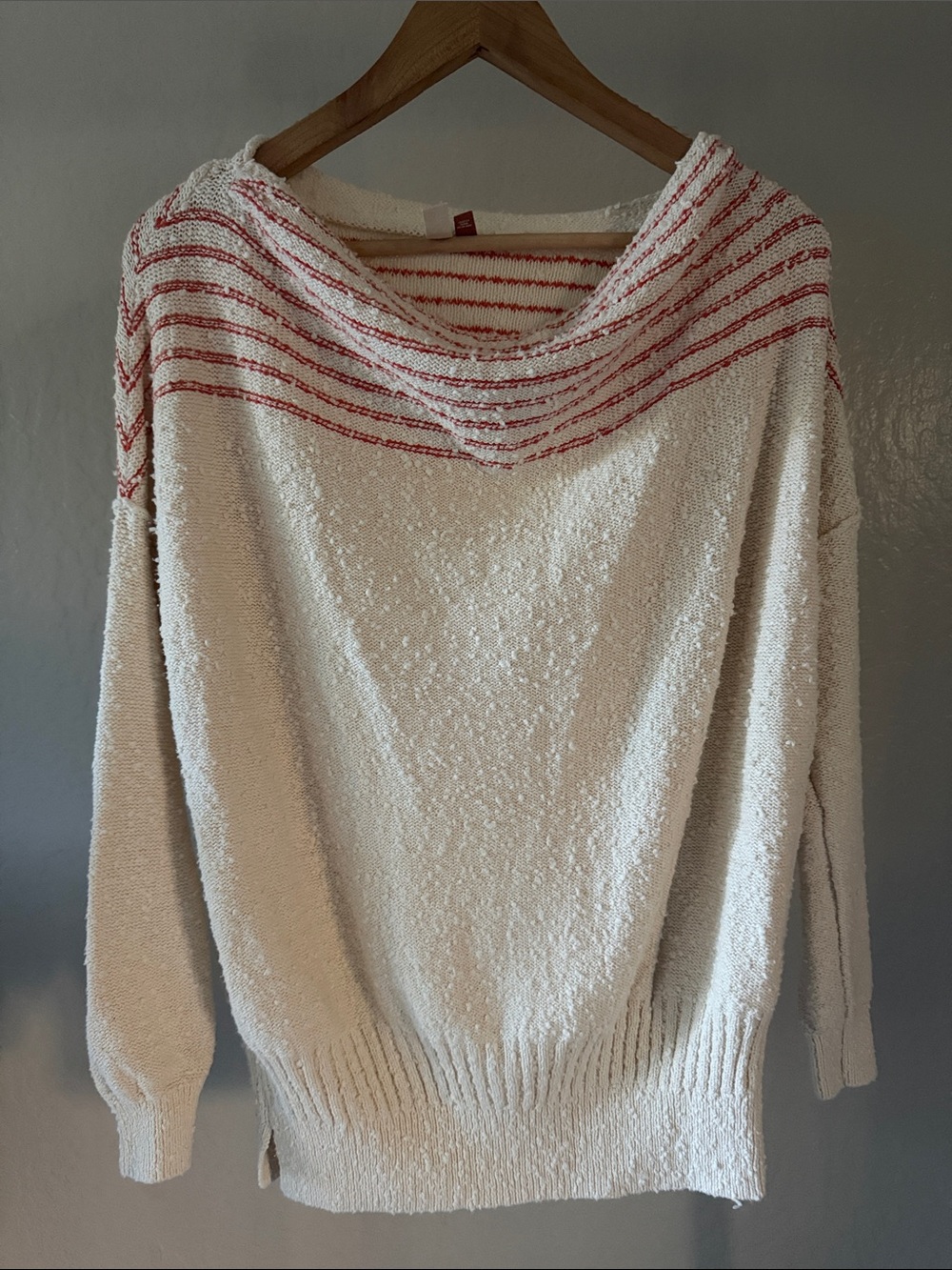 Pilcro Anthropologie Textured Knit Stripe Slouchy Boho Oversized Sweater Size XS